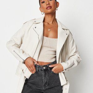MISSGUIDED LEATHER BIKER JACKET